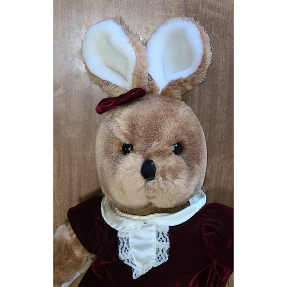 Brown Plush Stuffed Bunny Rabbit Treasure Masters Snuggle-Ups 18 Inch - Picture 2 of 7